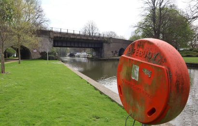 Buoyancy aid located next to a river