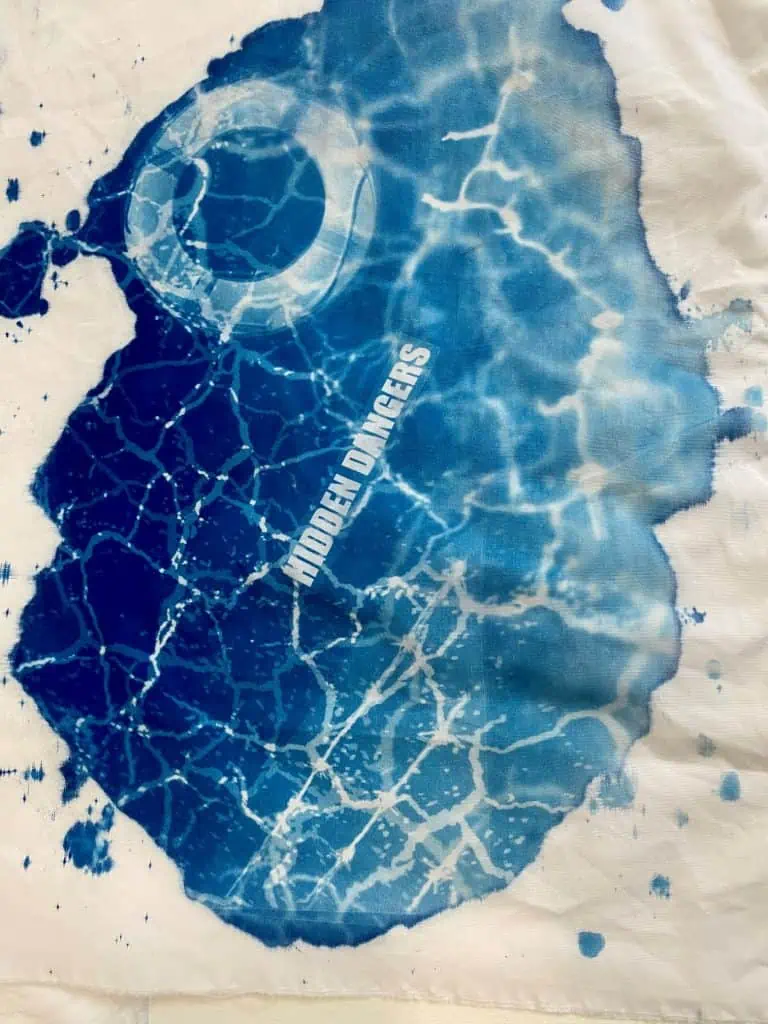 One of the exhibition artworks created by the students. Cyanotype.
Credit: South Hill Park Arts Centre
