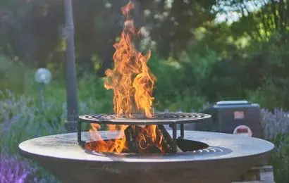 A fireplace grill