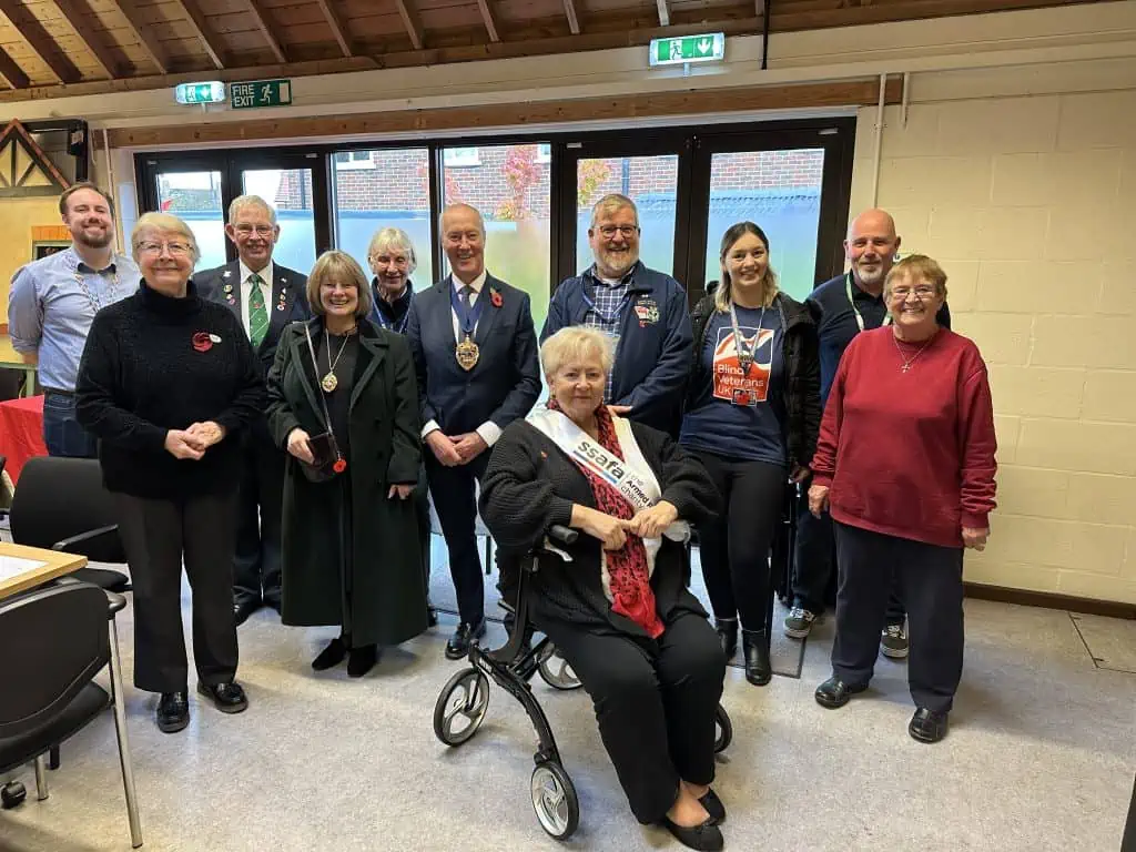 Some of the attendees and representatives at the Armed Forces Veterans' Hub event at Newbury Fire Station.