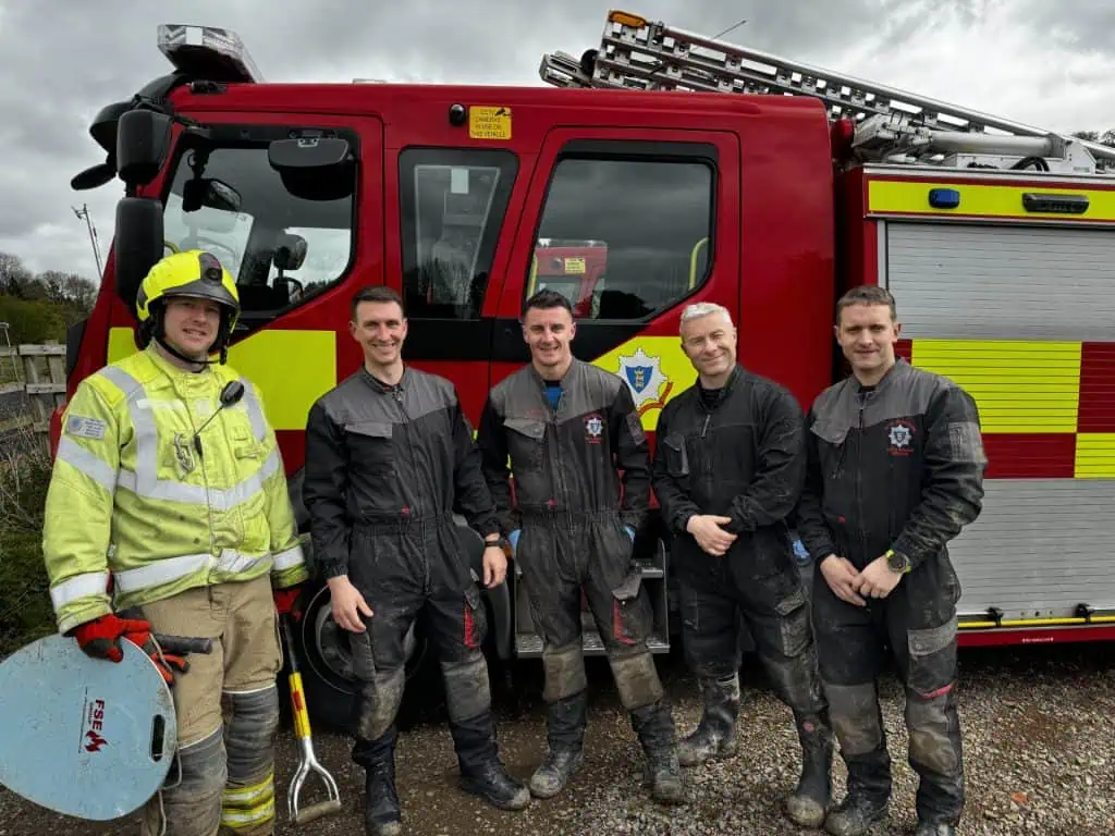 The crew from Caversham Road after the rescue