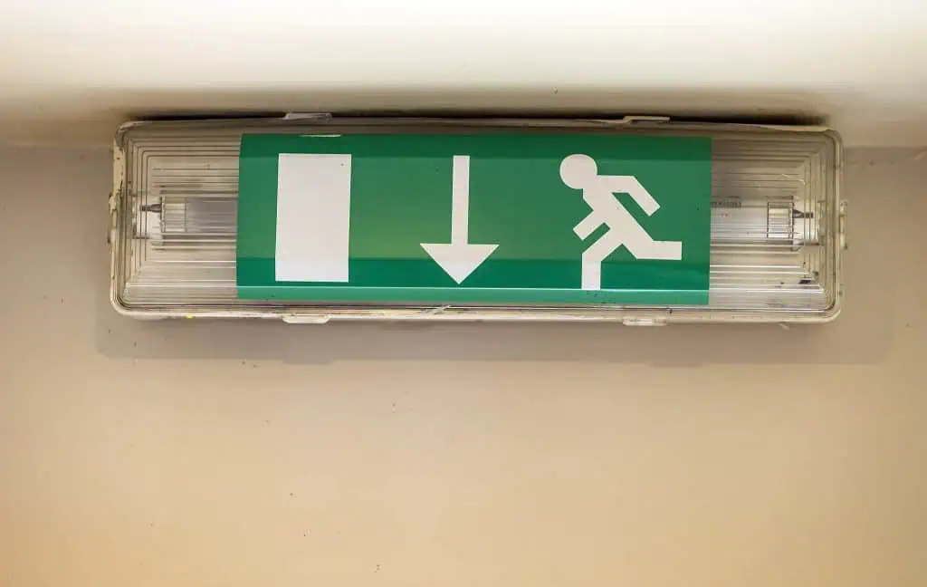 fire exit sign
