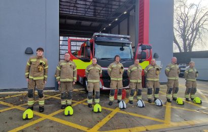 Staff at Crowthorne on parade