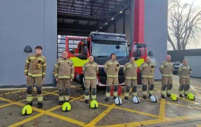 Staff at Crowthorne on parade