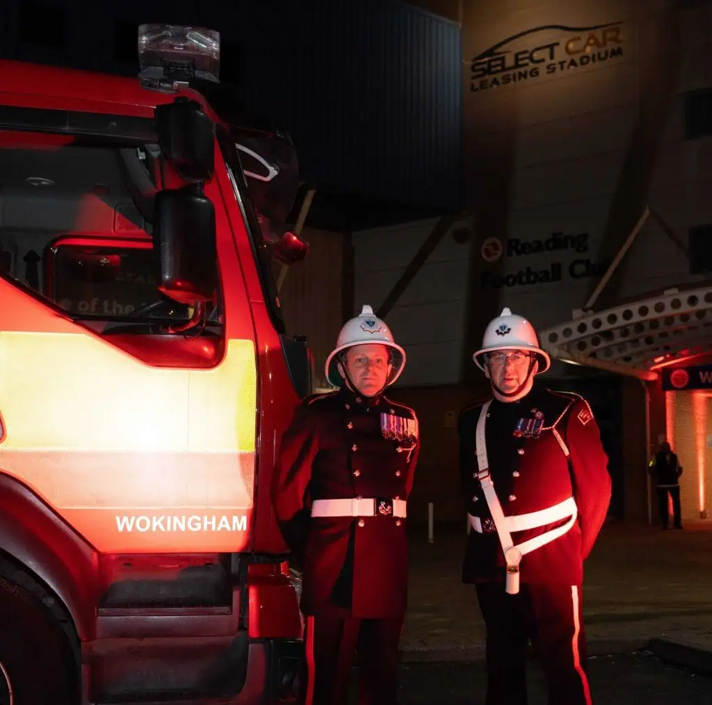 The RBFRS Ceremonial Unit greet guests at the event