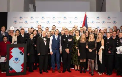 Group of people on stage at the Awards Ceremony