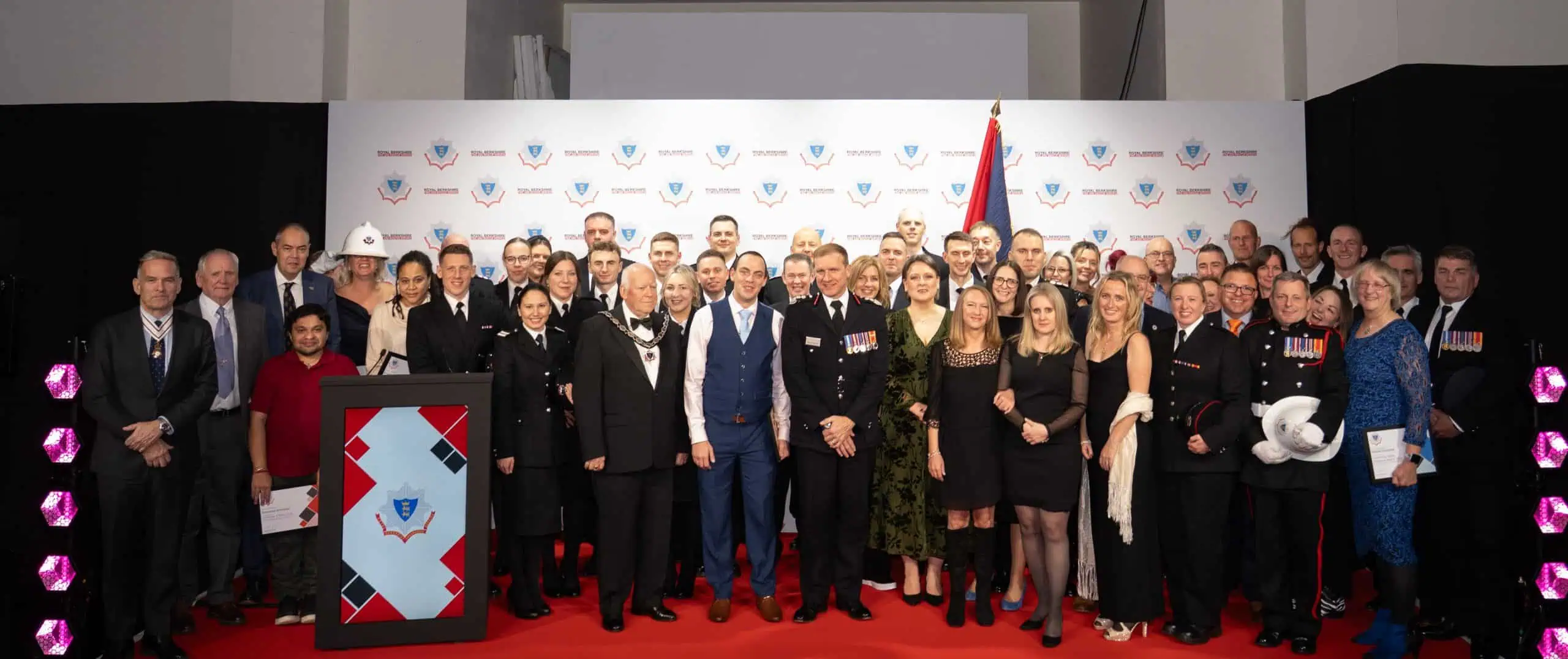Group of people on stage at the Awards Ceremony