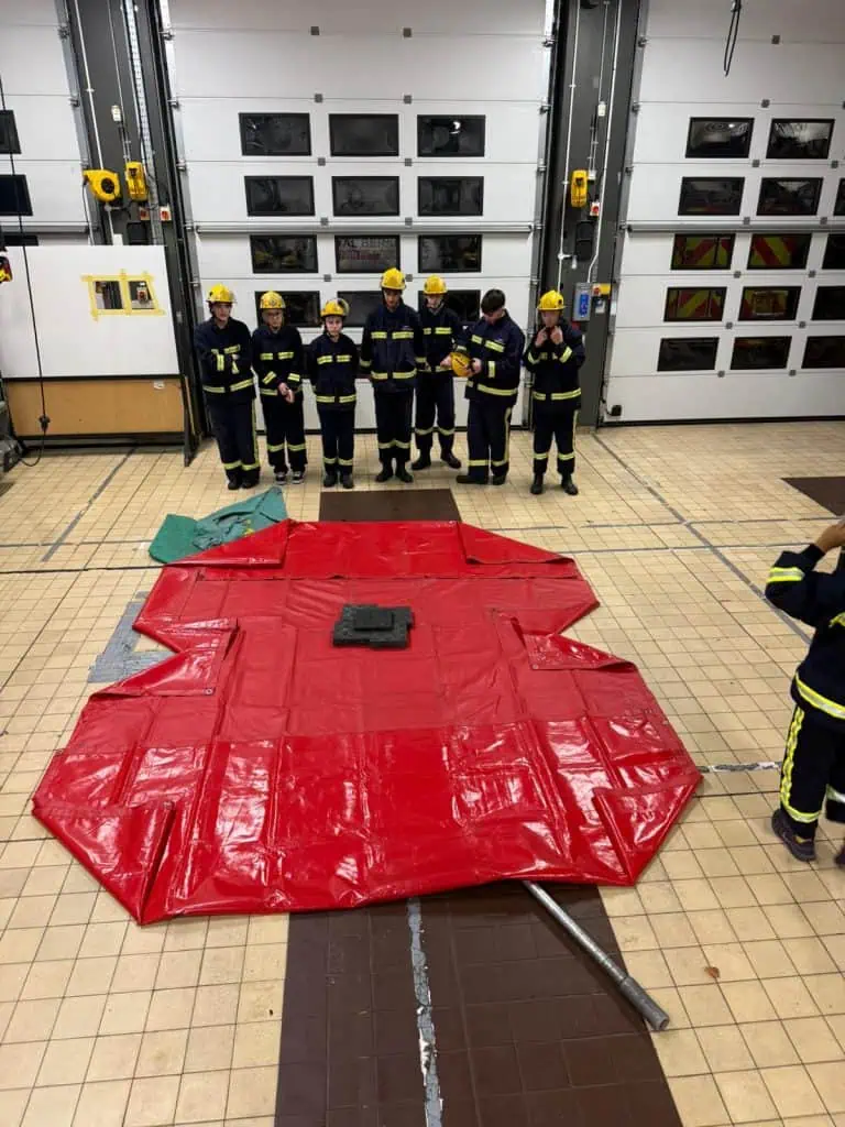 Cadets at Maidenhead with a display poppy