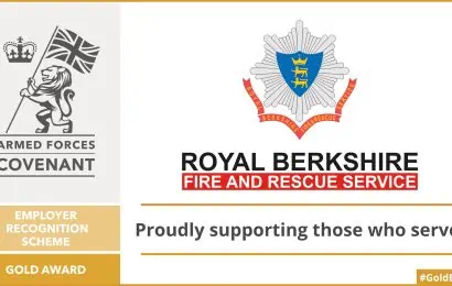 Armed Forces Covenant Employer Recognition Scheme Gold Award 2025 Proudly Supporting those who serve with RBFRS crest