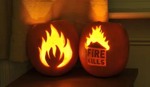 fire kills halloween pumpkin